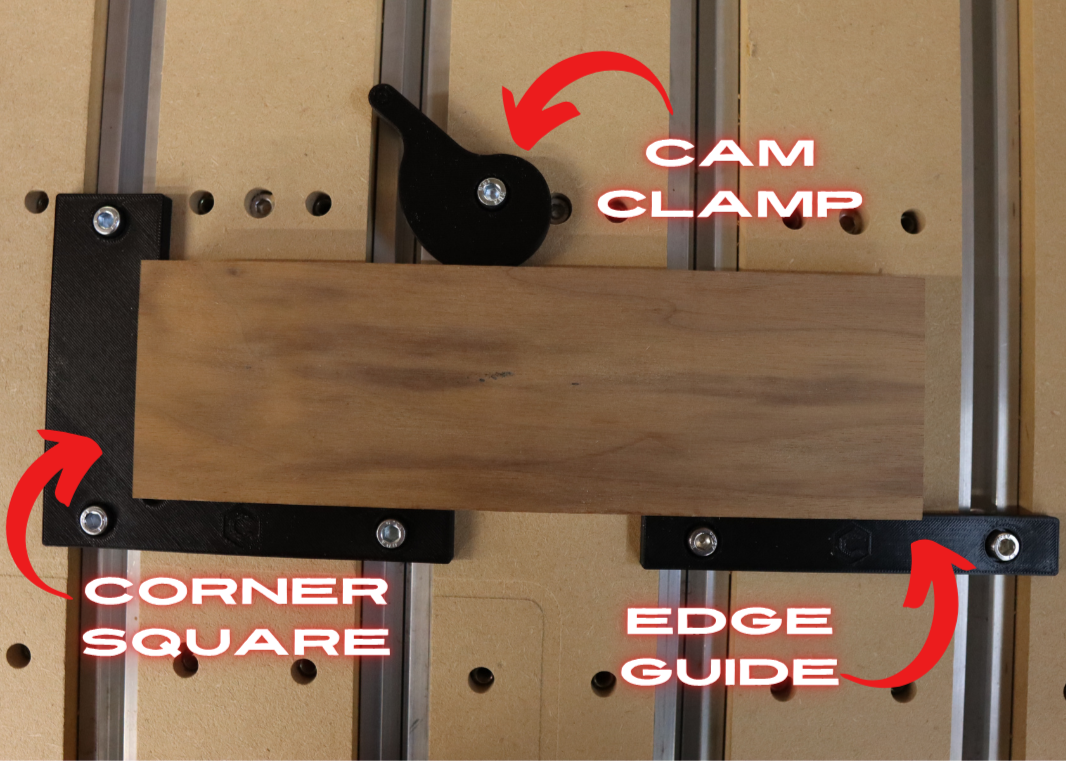 Shapeoko 5 Pro CNC Corner Square and Cam Clamp Combo
