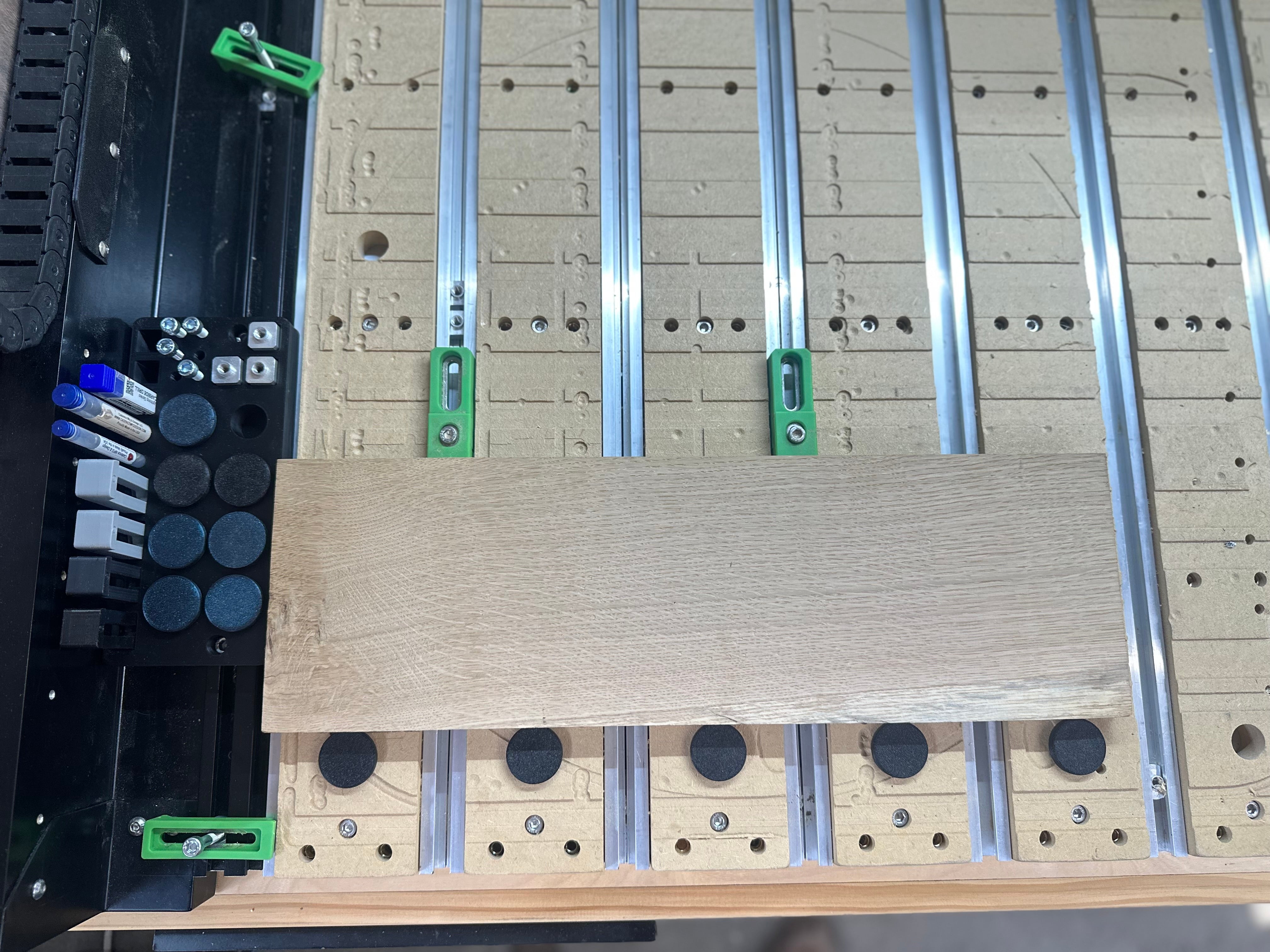 dog holder version used as material reference stop