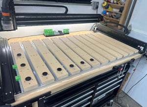Shapeoko 5 Pro 2'x4' / 2’x2’ CNC Upgraded Waste Board Slats w/ Threaded Inserts & 20mm Dog Holes Spoil Board