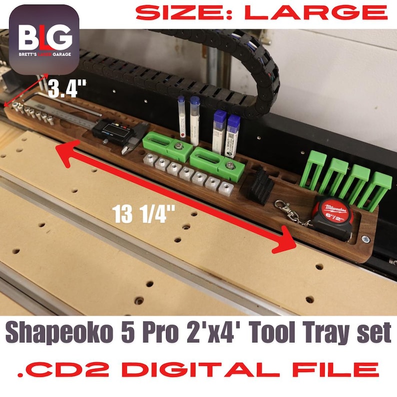 Shapeoko 5 Pro CNC Tool Tray Set Digital .c2d File