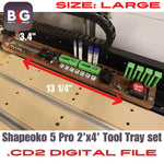Shapeoko 5 Pro CNC Tool Tray Set Digital .c2d File