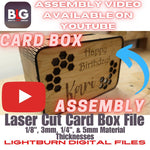 Laser Cut Card Box Digital File Combo Pack - 1/8"/3mm/1/4"/5mm Material thicknesses - Weddings, Birthdays, Graduations, Special Occassions